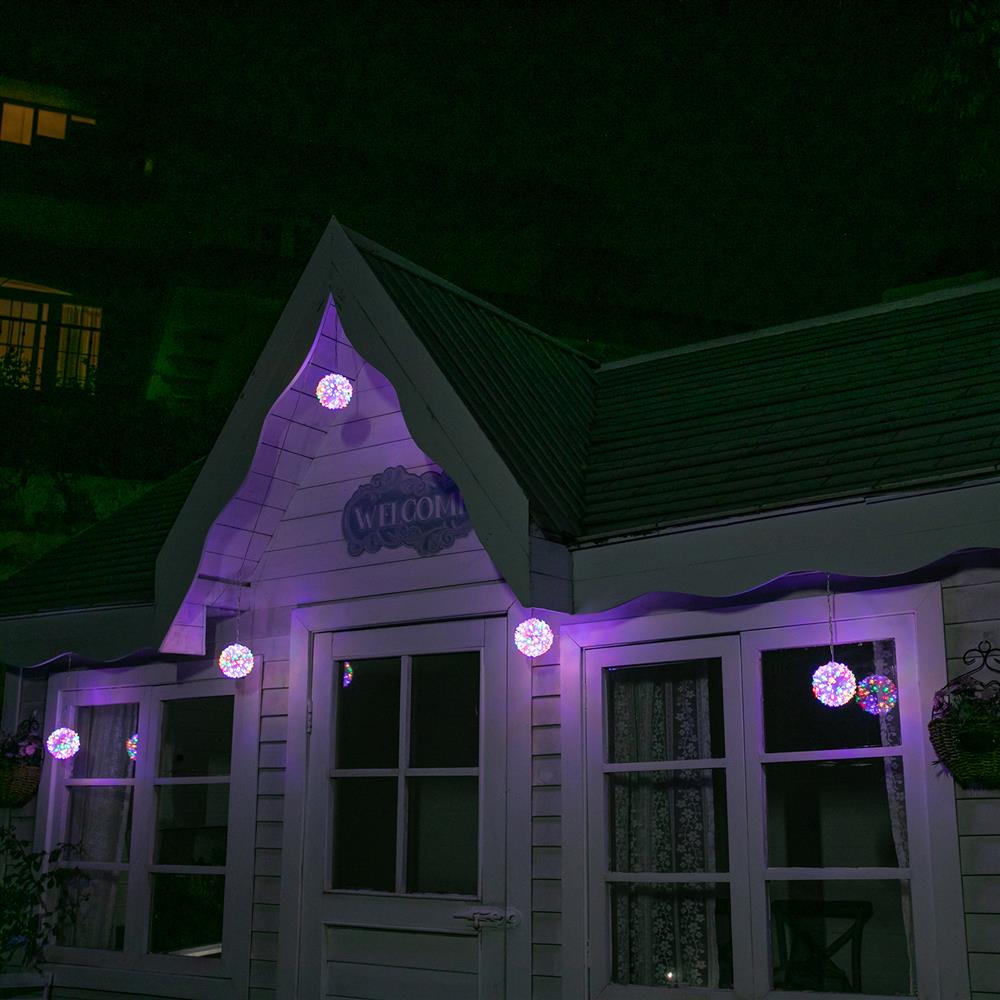 Stockholm Christmas Lights LED Light Petal Balls 10cm 5pc Twinkle Xmas Decor