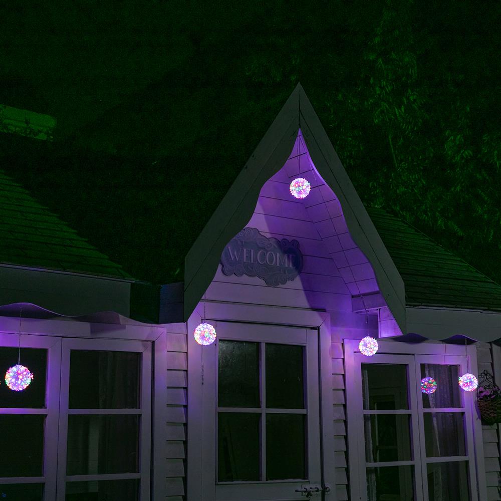 Stockholm Christmas Lights LED Light Petal Balls 10cm 5pc Twinkle Xmas Decor