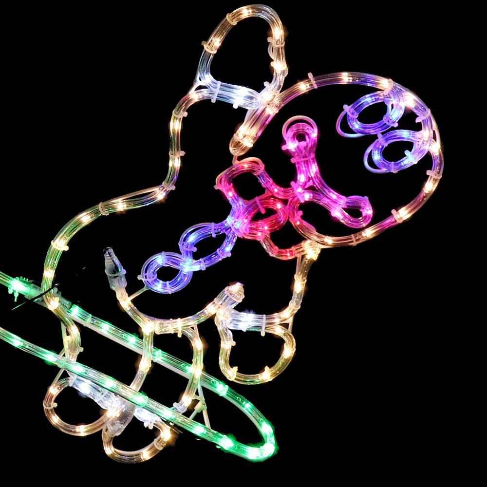 Stockholm Christmas Lights Ropelight LED Motifs Gingerbread Man Seesaw Decor