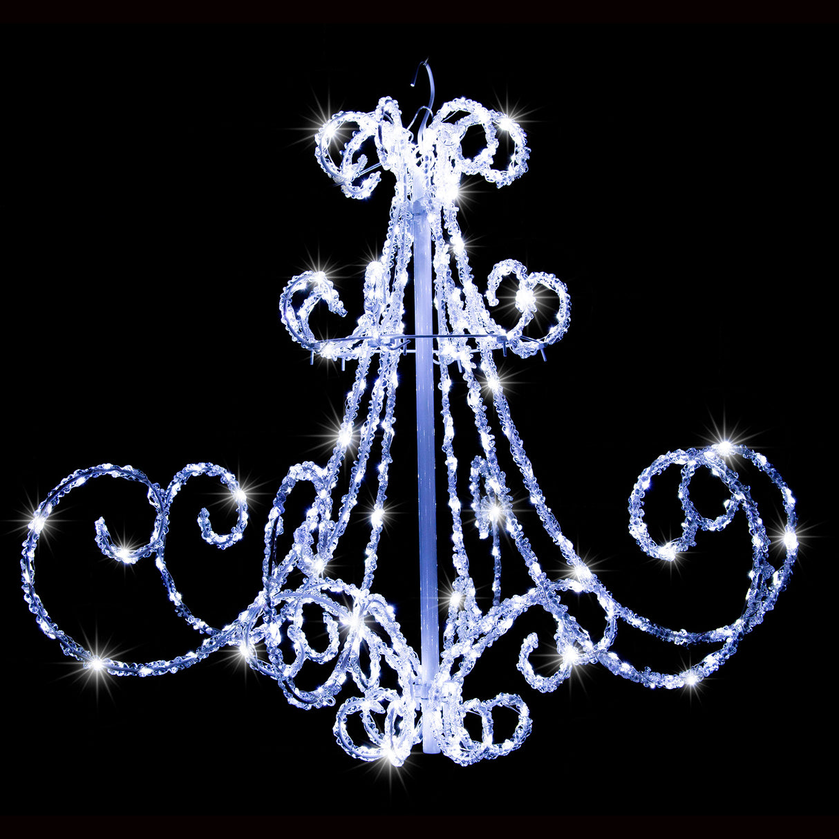 Stockholm Christmas Lights Motif 540 LED Acrylic Chandelier Cool White