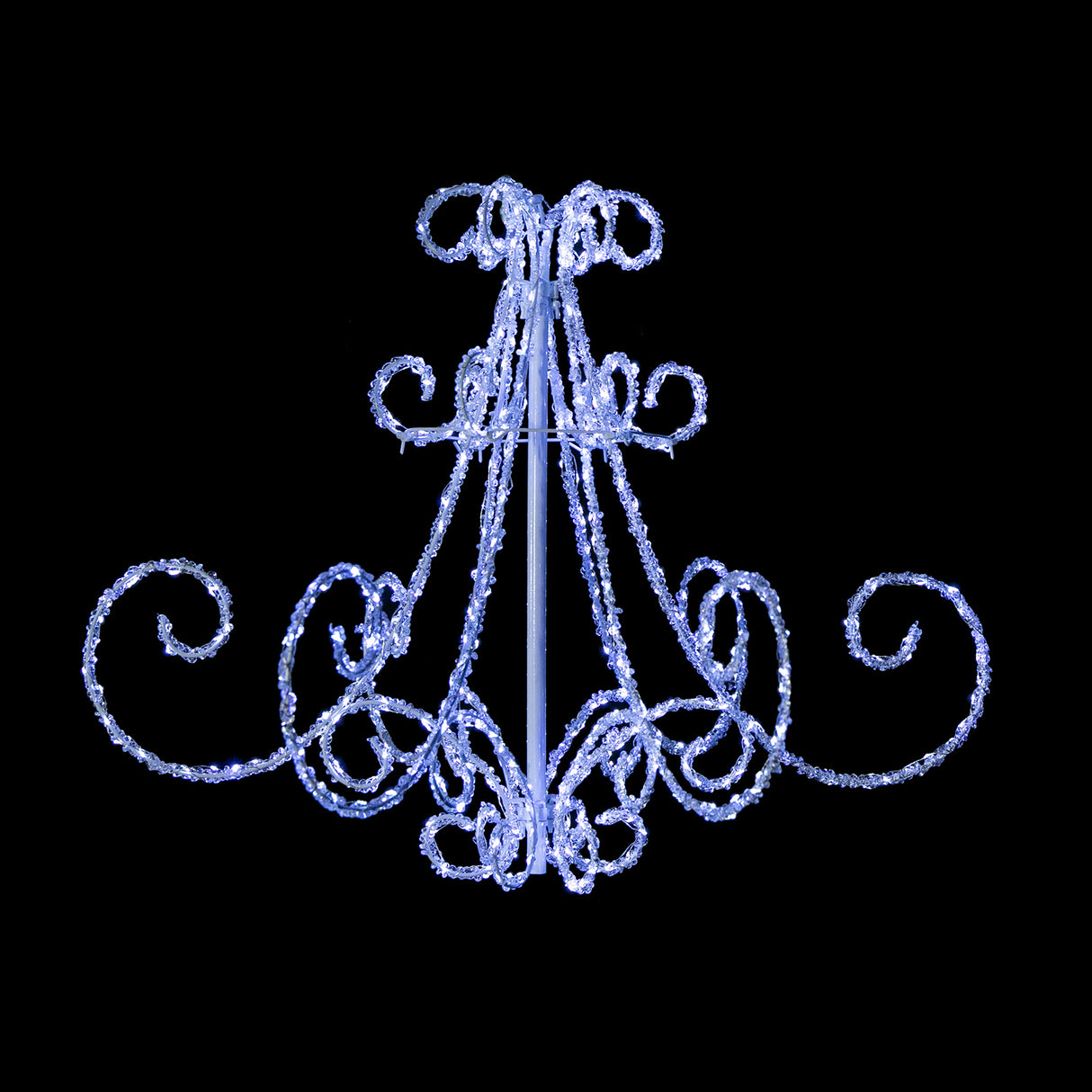 Stockholm Christmas Lights Motif 540 LED Acrylic Chandelier Cool White