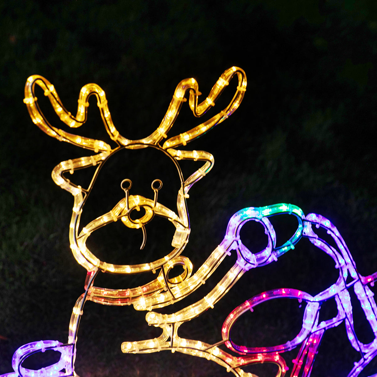 Stockholm Christmas Lights Motif 24 LED Ropelight Reindeer Motorbike