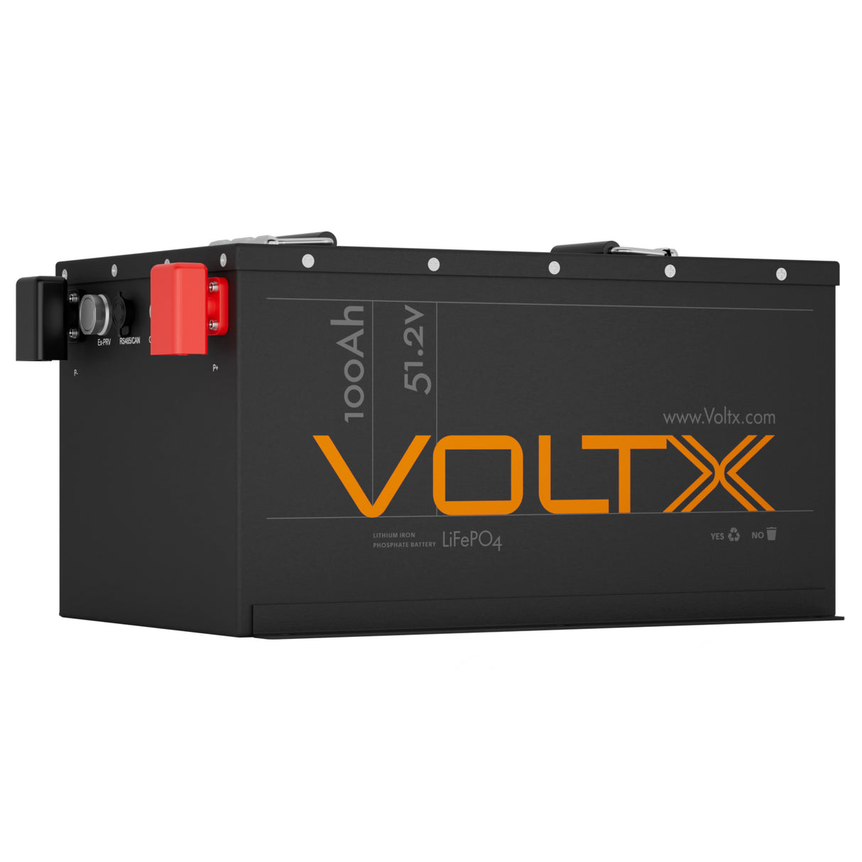 VoltX 48V 100Ah LiFePO4 Golf Cart Battery, 4000+ Cycles, Compact Design with LCD Display