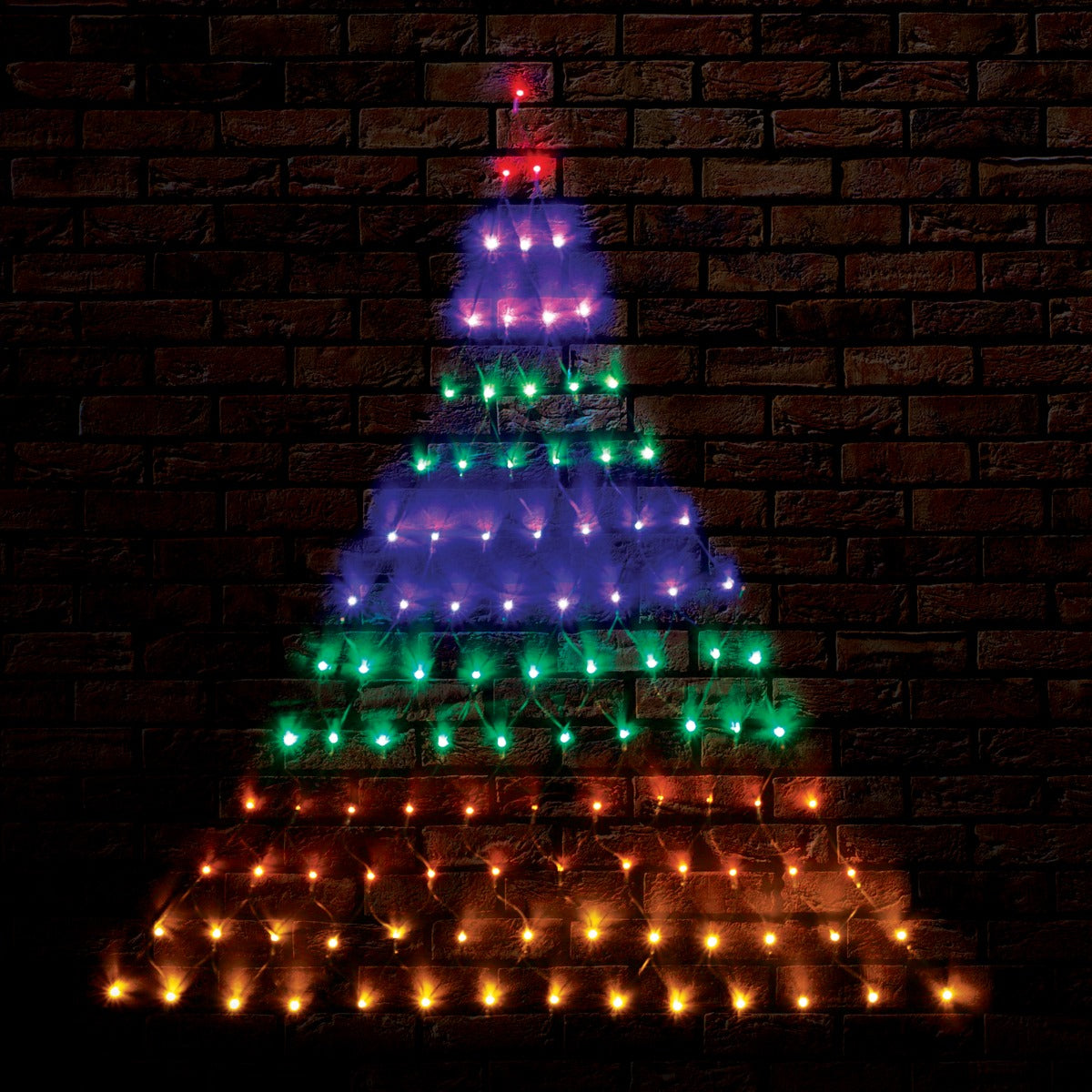 Stockholm Christmas Tree Rainbow Wall Net Light 105 LED 115 x 165cm