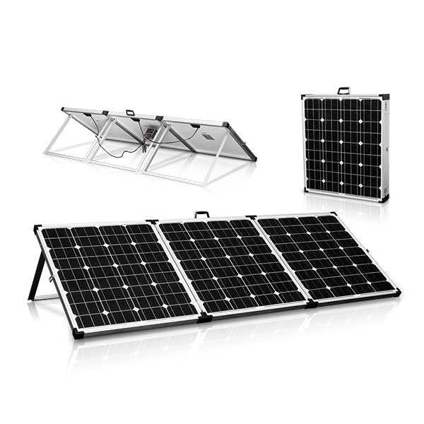 Foldable portable solar panels for camping