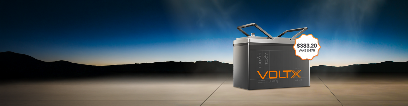 20% off VoltX 12V 100Ah Lithium LiFePO4 Battery