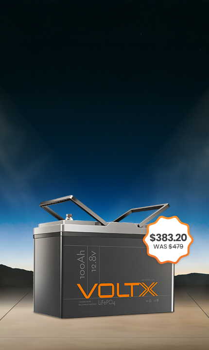 20% off VoltX 12V 100Ah Lithium LiFePO4 Battery