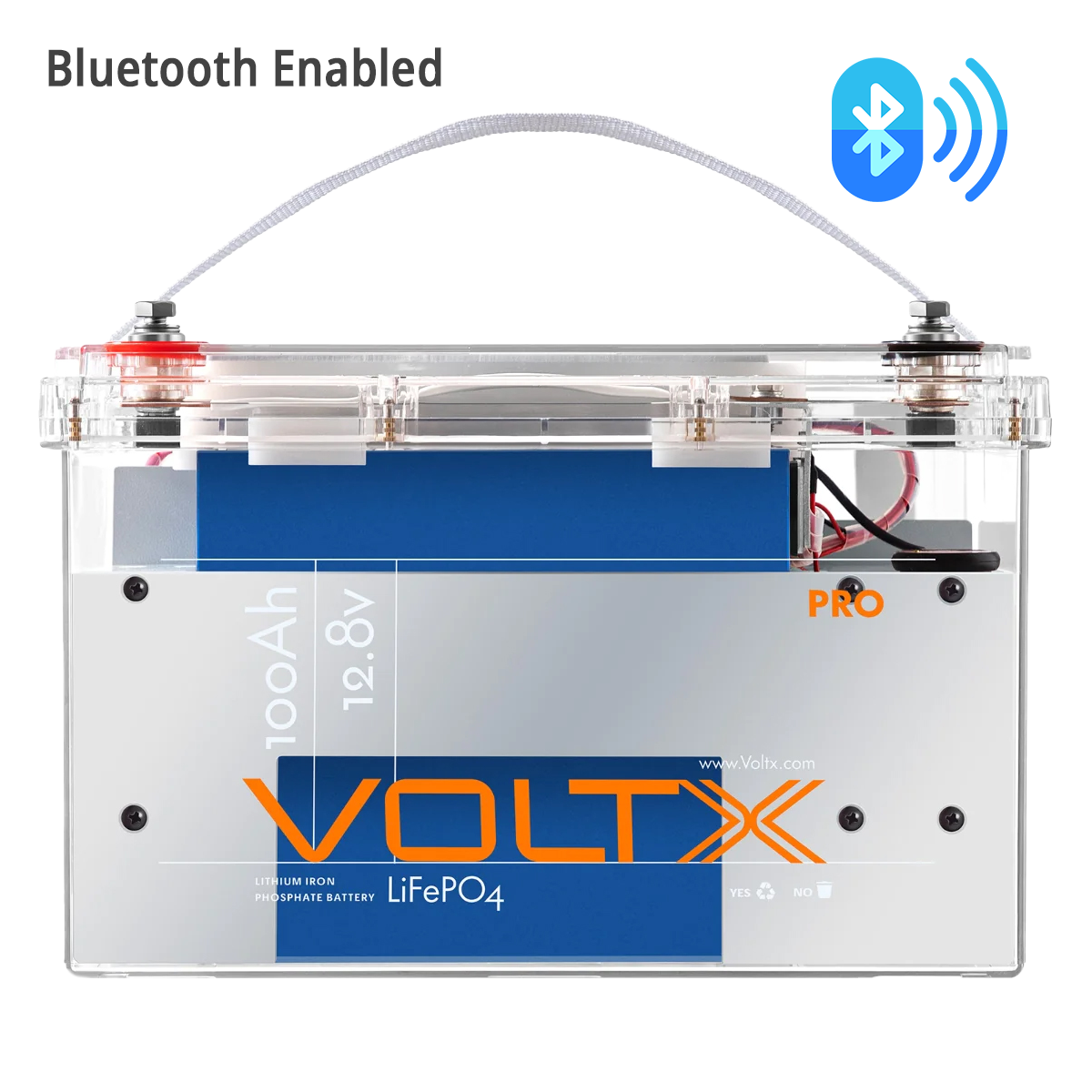 VoltX 12V 100Ah Bluetooth Daly LiFePO4 Battery