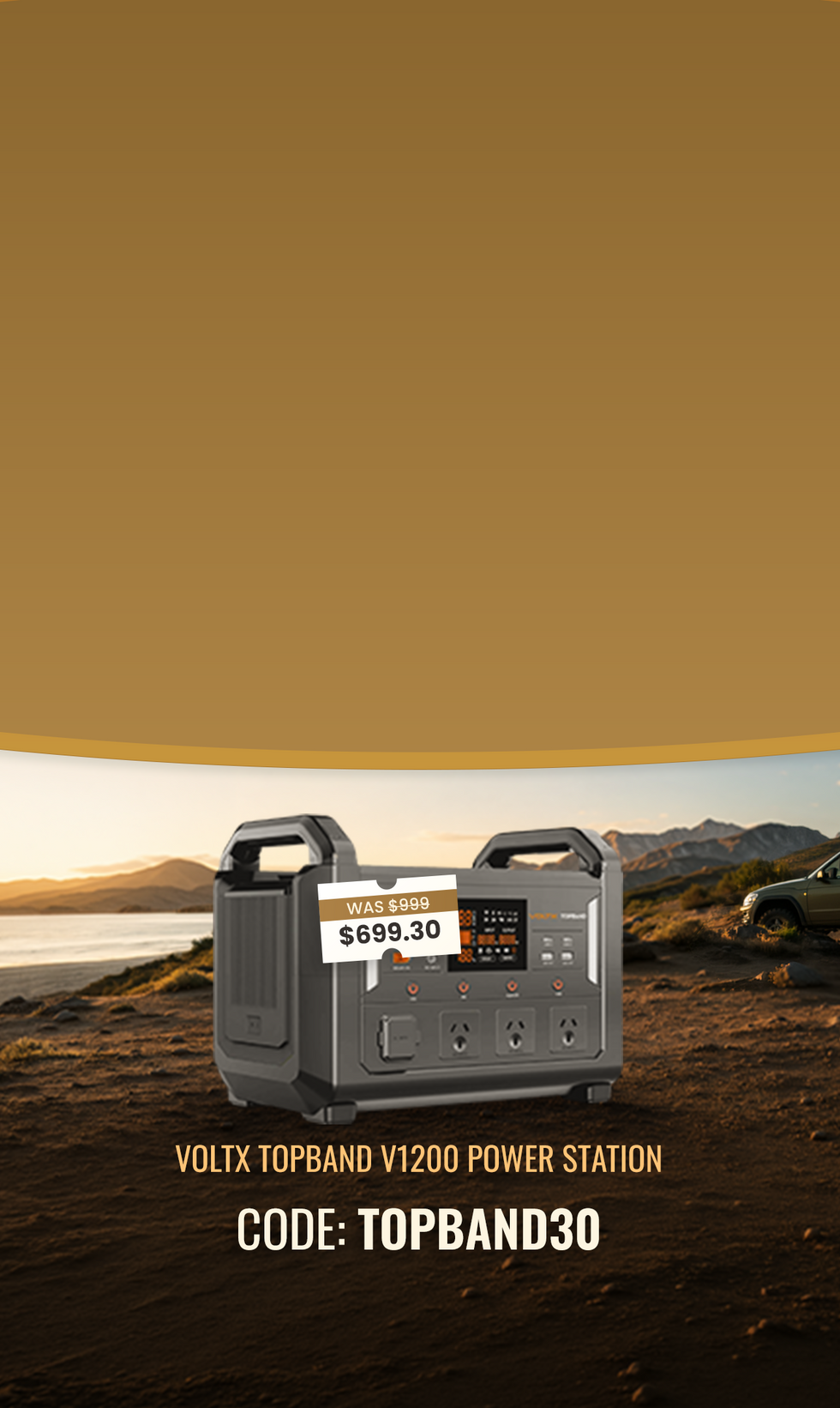 30% Off VoltX Topband V1200 Power Station