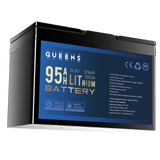 Queens 12V 95AH Lithium Iron Phosphate Battery LiFePO4 Prismatic Cells Camping