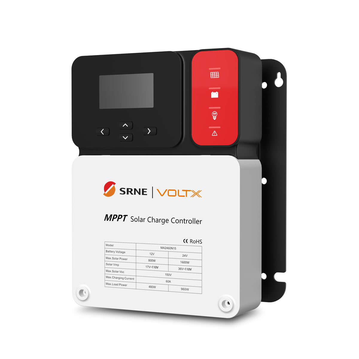 SRNE VOLTX 60A MPPT Solar Charge Controller 12V/24V Lithium Battery LCD Display