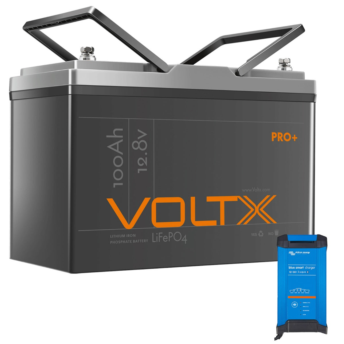 Victron Smart IP22 SLA/VoltX 12V 100Ah Pro+ LiFePO4 Battery