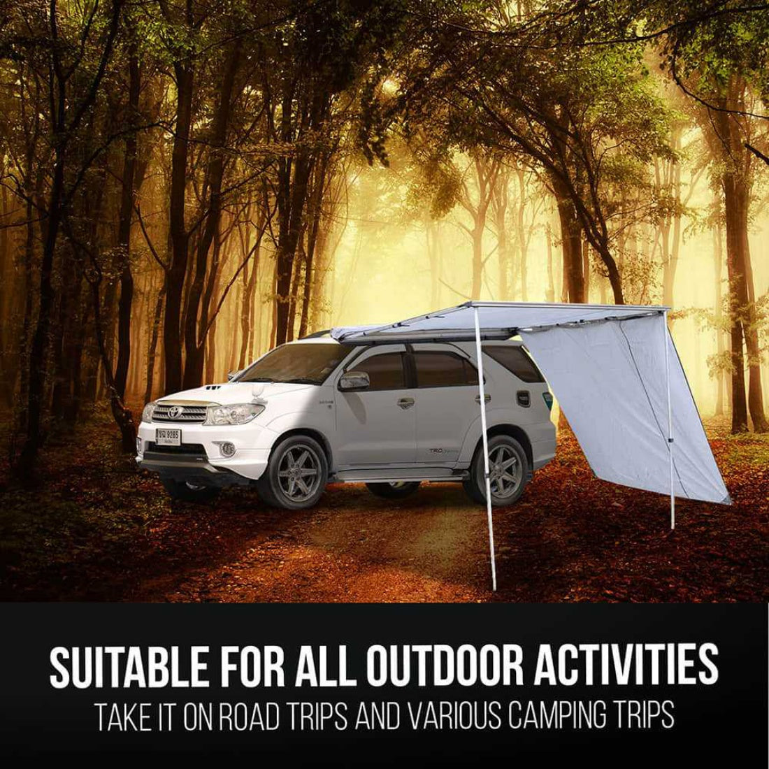 New Awning Roof Tent 2m x 3m + Extension 2m x 2m Camping Trailer 4WD Car Rack