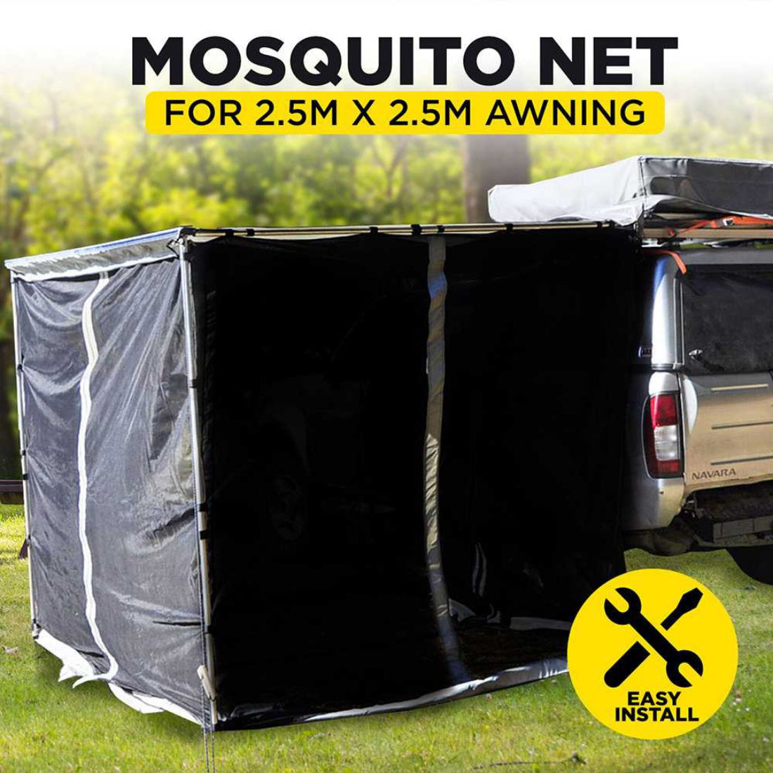 2.5m x 2.5m 4WD Awning Mosquito Net