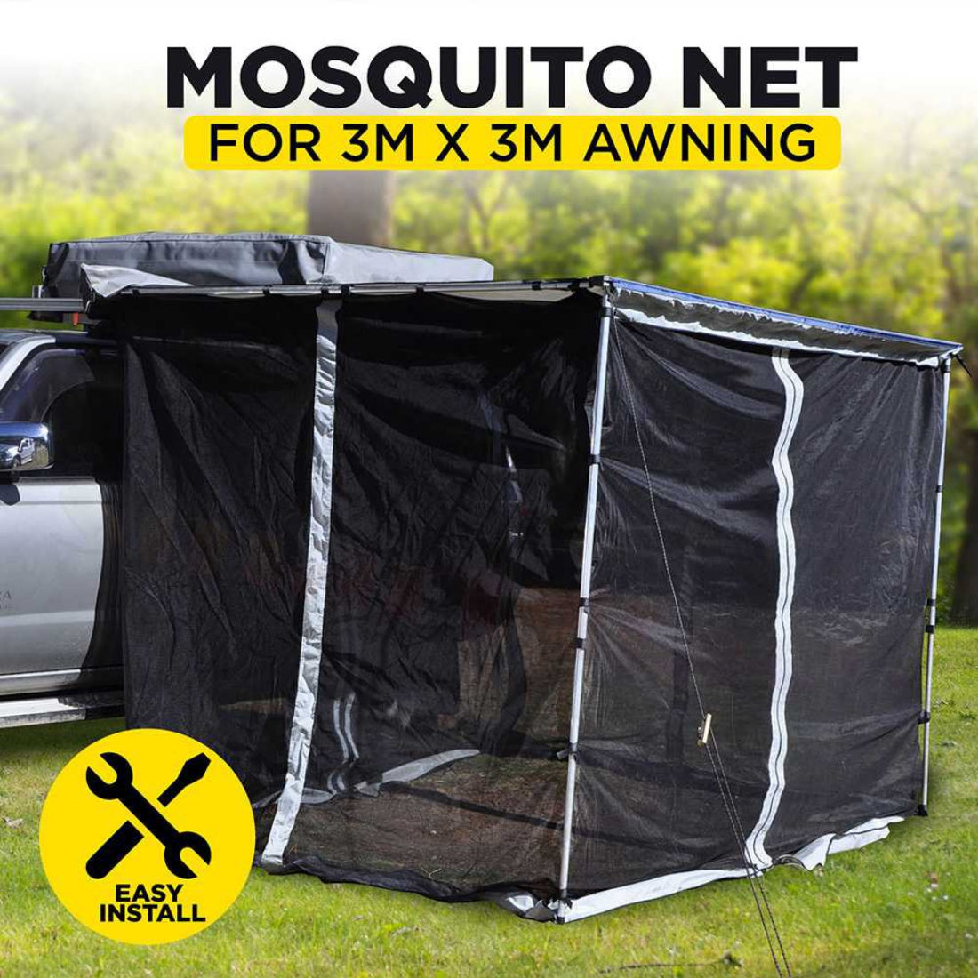 3m x 3m 4WD Awning Mosquito Net Outbax