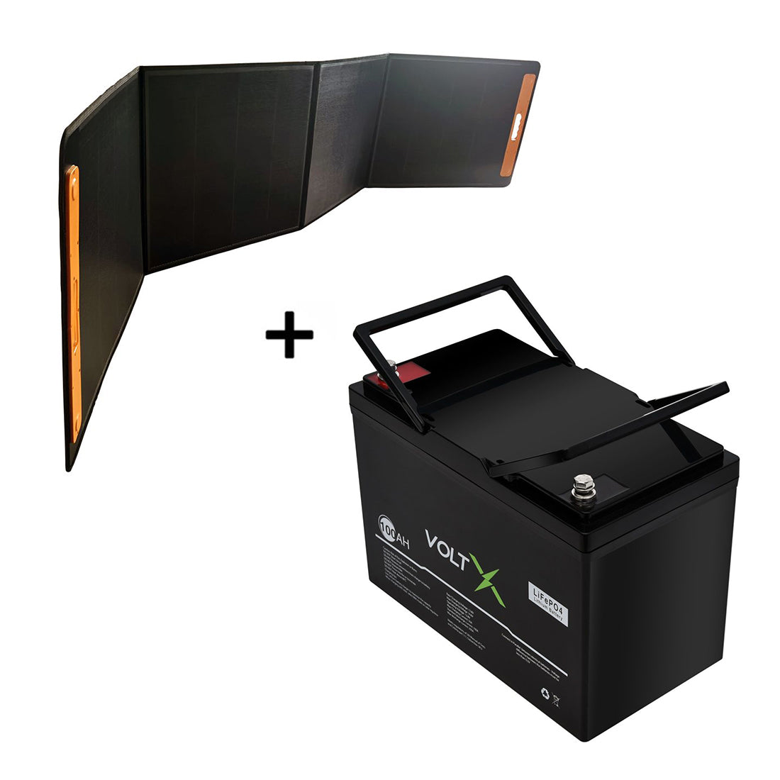BUNDLE DEAL - VoltX 12V 100Ah LiFePO4 Battery + VoltX Premium 300W Solar Blanket
