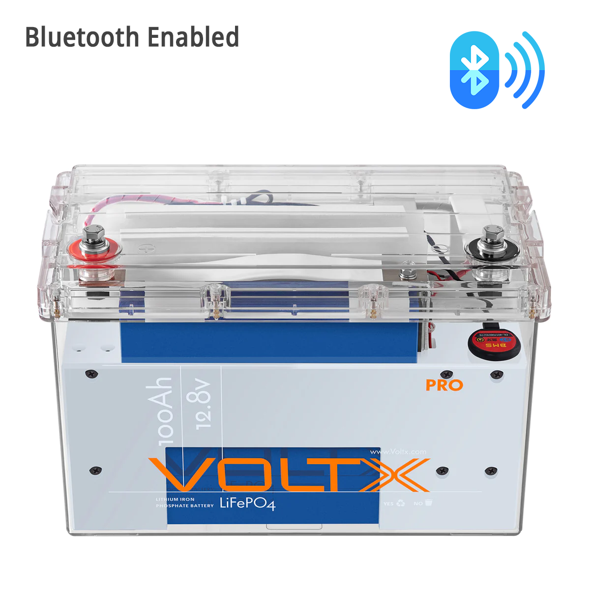 VoltX 12V 100Ah Bluetooth Daly LiFePO4 Battery