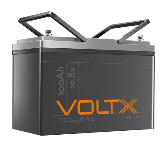 VoltX 12V 100Ah Lithium Battery LiFePO4 Deep Cycle with Built-in BMS