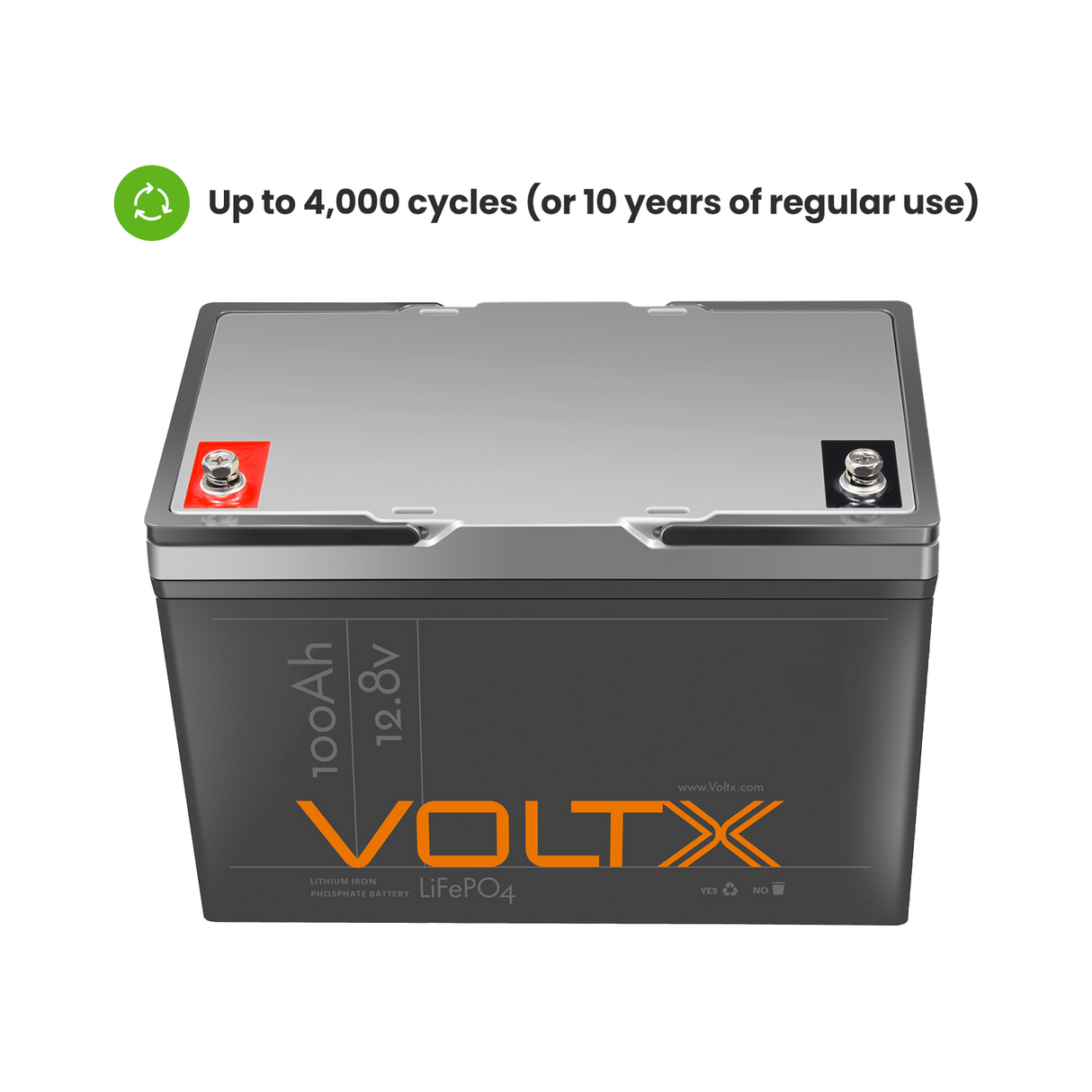 VoltX 12V 100Ah Lithium LiFePO4 Battery