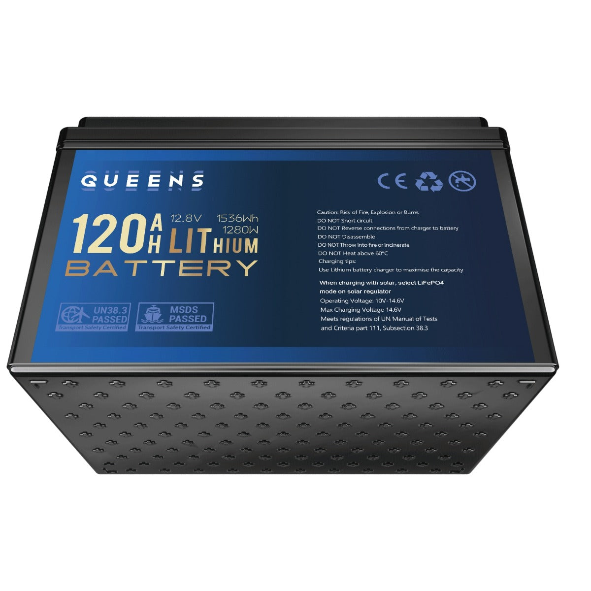 NEW Queens 120Ah 12V Lithium Battery