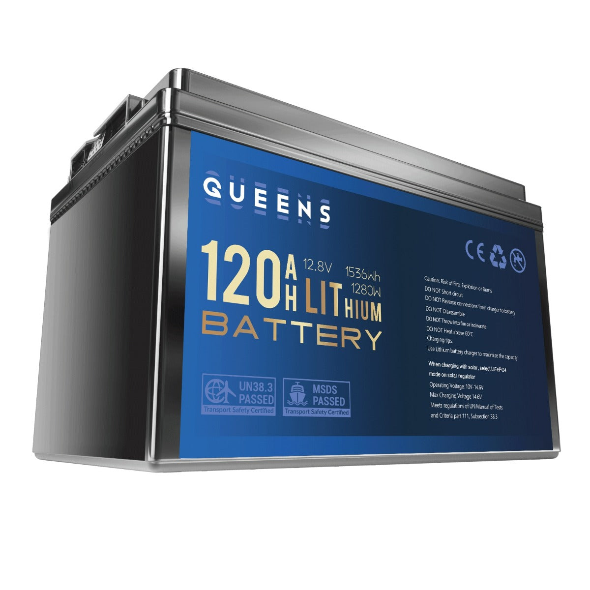 NEW Queens 120Ah 12V Lithium Battery