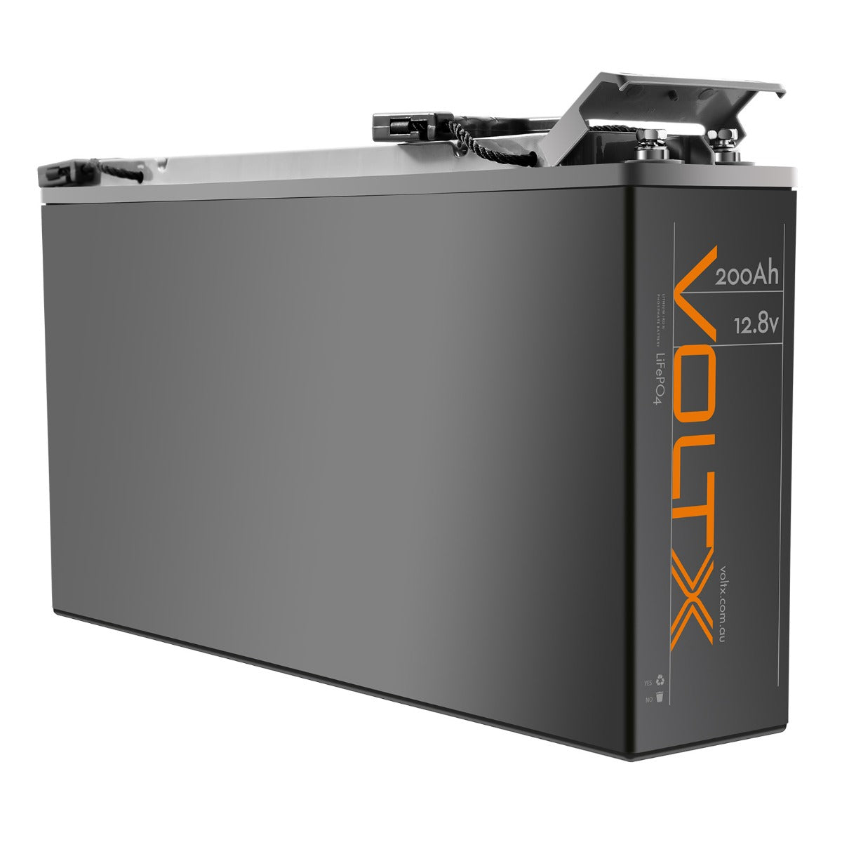 Voltx 200ah 12.8v battery side