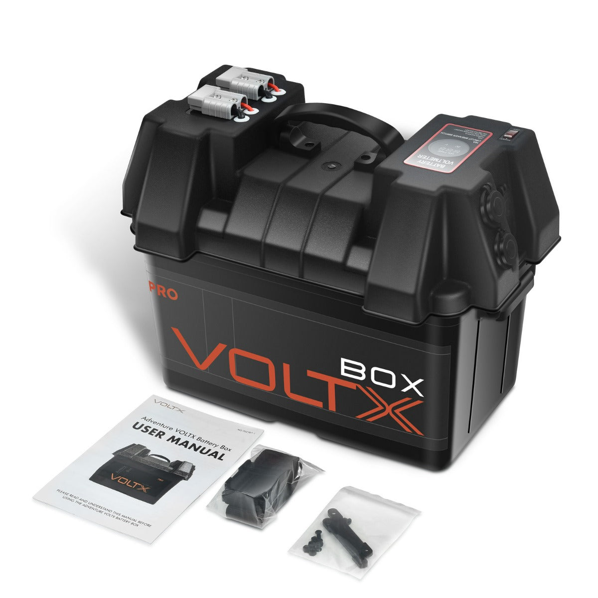 VoltX 12V Battery Box Pro with Dual USB & Cig Socket