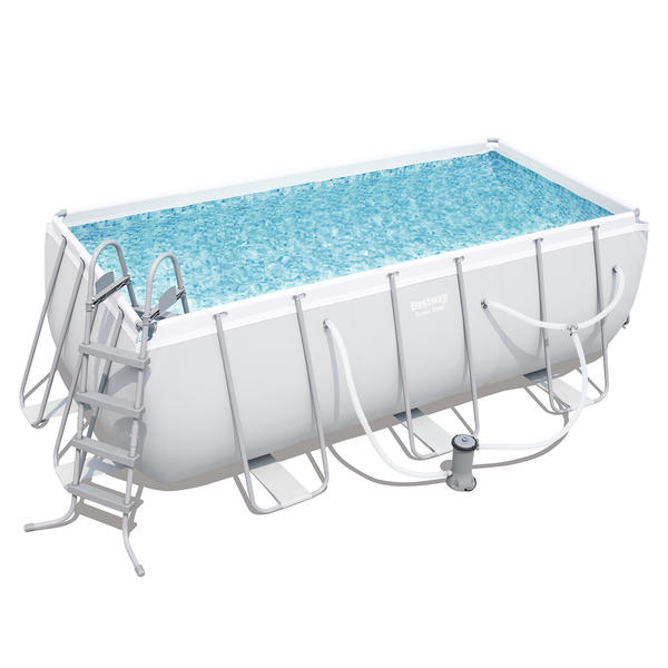 Bestway Power Steel™ Rectangle Above Ground Pool Kit - 4.12m x 2.01m x 1.22m