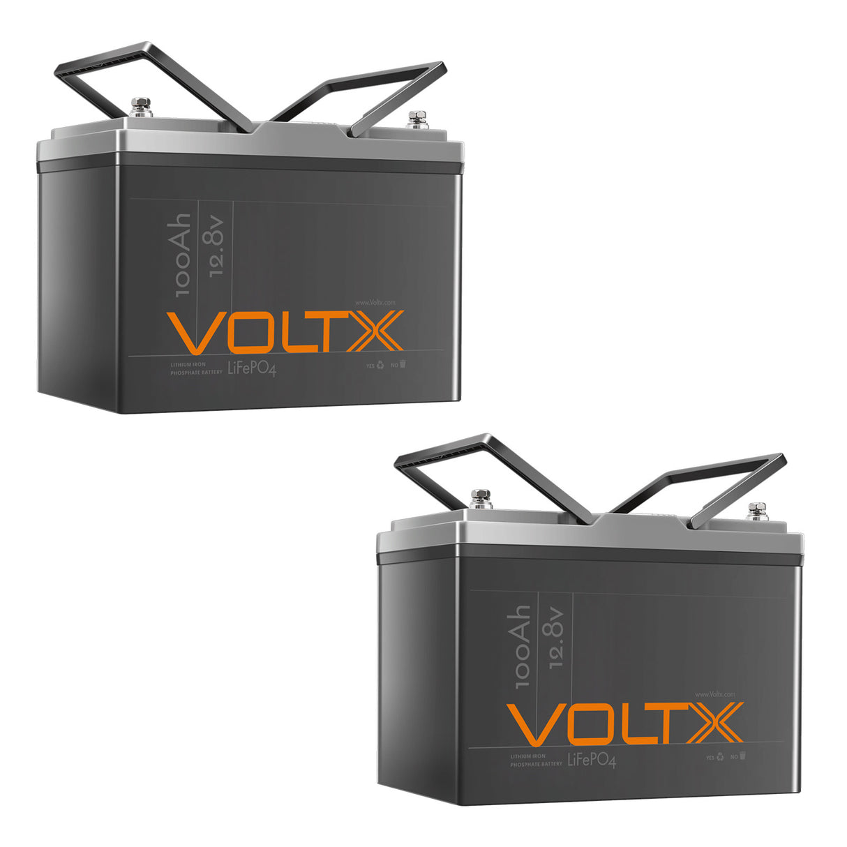 BUNDLE DEAL - 2x VoltX 12V 100Ah LiFePO4 Battery