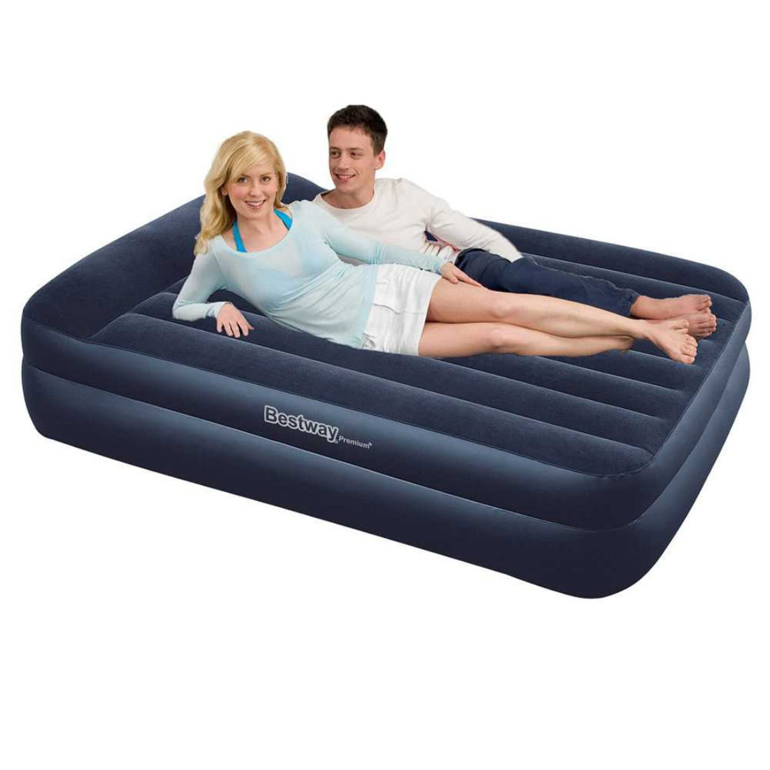 Bestway Luxury Air Bed Queen Size Inflatable Mattress Electric Pump