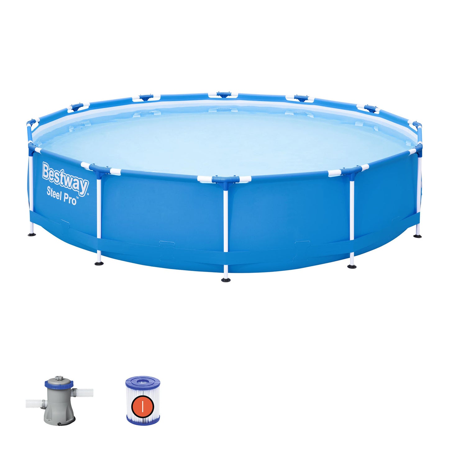 Bestway Steel Pro Round Above Ground Pool with Filter Pump - 3.66m x 76cm