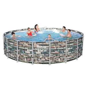 Bestway Power Steel™ Round Above Ground Swimming Pool Kit - 5.49m x 1.32m
