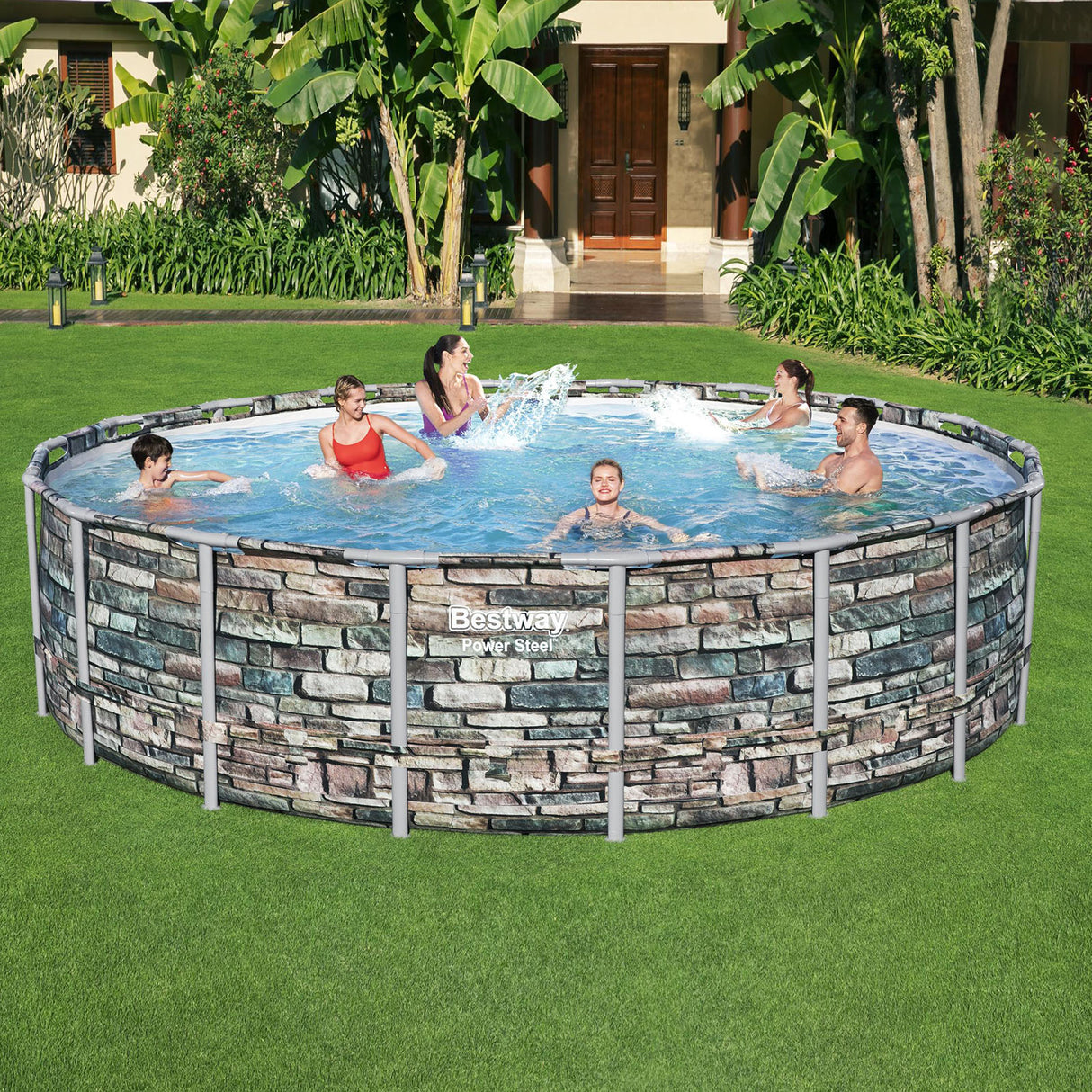 Bestway Power Steel™ Round Above Ground Swimming Pool Kit - 5.49m x 1.32m