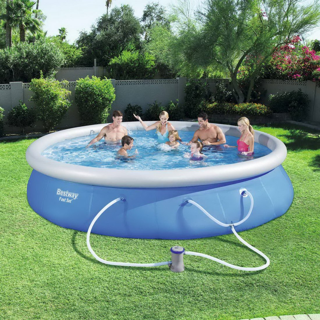 Above-ground inflatable ring pools 4.57m x 84cm / 15' x 33" Fast Set Pool Set