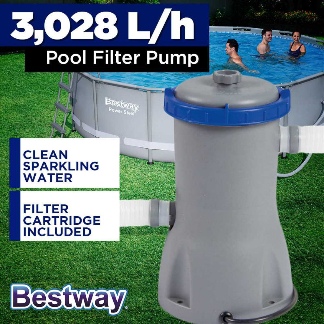 Bestway Flowclear 3028L Above Ground Pool Filter Pump