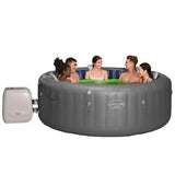 Bestway Lay-Z-Spa SANTORINI Hydrojet Pro - Hot Tub Spa Massage - 180 Jets + 10 Jetstream Nozzles - 5 to 7 People