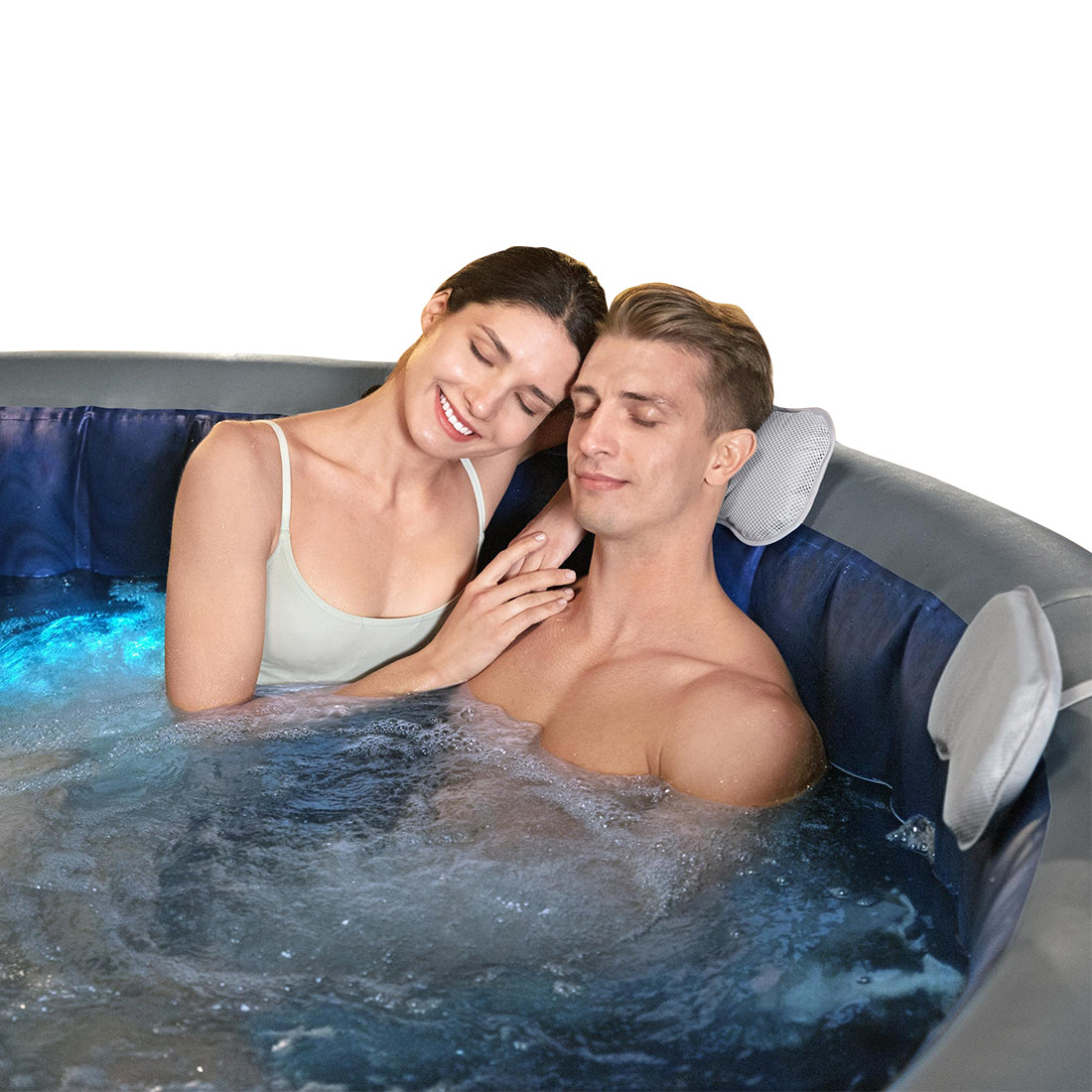 Bestway Lay-Z-Spa SANTORINI Hydrojet Pro - Hot Tub Spa Massage - 180 Jets + 10 Jetstream Nozzles - 5 to 7 People