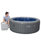 Bestway Lay-Z-Spa SANTORINI Hydrojet Pro - Hot Tub Spa Massage - 180 Jets + 10 Jetstream Nozzles - 5 to 7 People