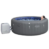 Bestway Lay-Z-Spa SANTORINI Hydrojet Pro - Hot Tub Spa Massage - 180 Jets + 10 Jetstream Nozzles - 5 to 7 People