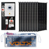 Off-grid System 5kW Hybrid Inverter 48v 100Ah 5KWH LiFePO4 2.58kW Fixed Solar