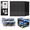 Off-grid System 5kW Hybrid Inverter 2x48v 100Ah 10KWH LiFePO4 3.87kW Solar Gen