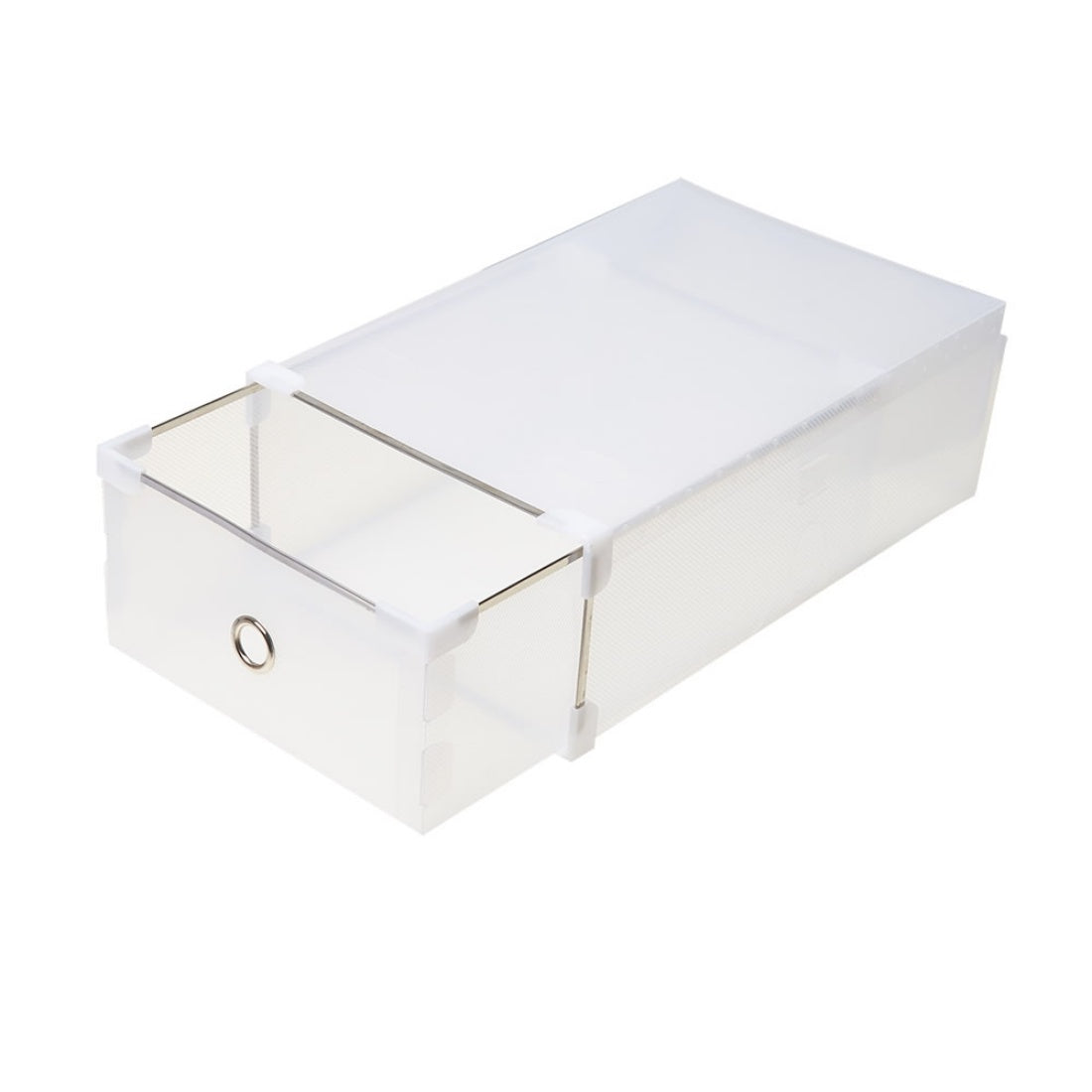 20x Foldable Stackable Clear Plastic Drawer Case Organiz Box Holder Shoe Storage