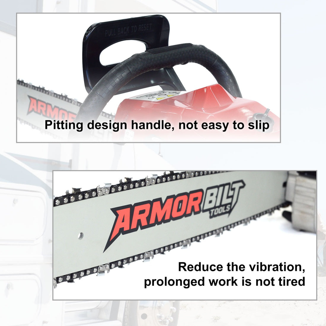 ArmorBilt 65cc Petrol Commercial Chainsaw 20" Bar E-Start Pruning Chain Saw