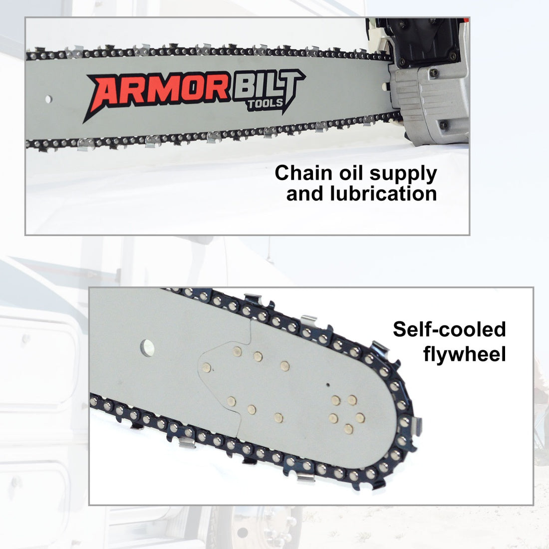 ArmorBilt 75cc Petrol Commercial Chainsaw 20" Bar E-Start Pruning Chain Saw