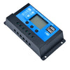 12V/24V 10A PWM Solar Panel Battery Regulator Charge Controller - LCD USB