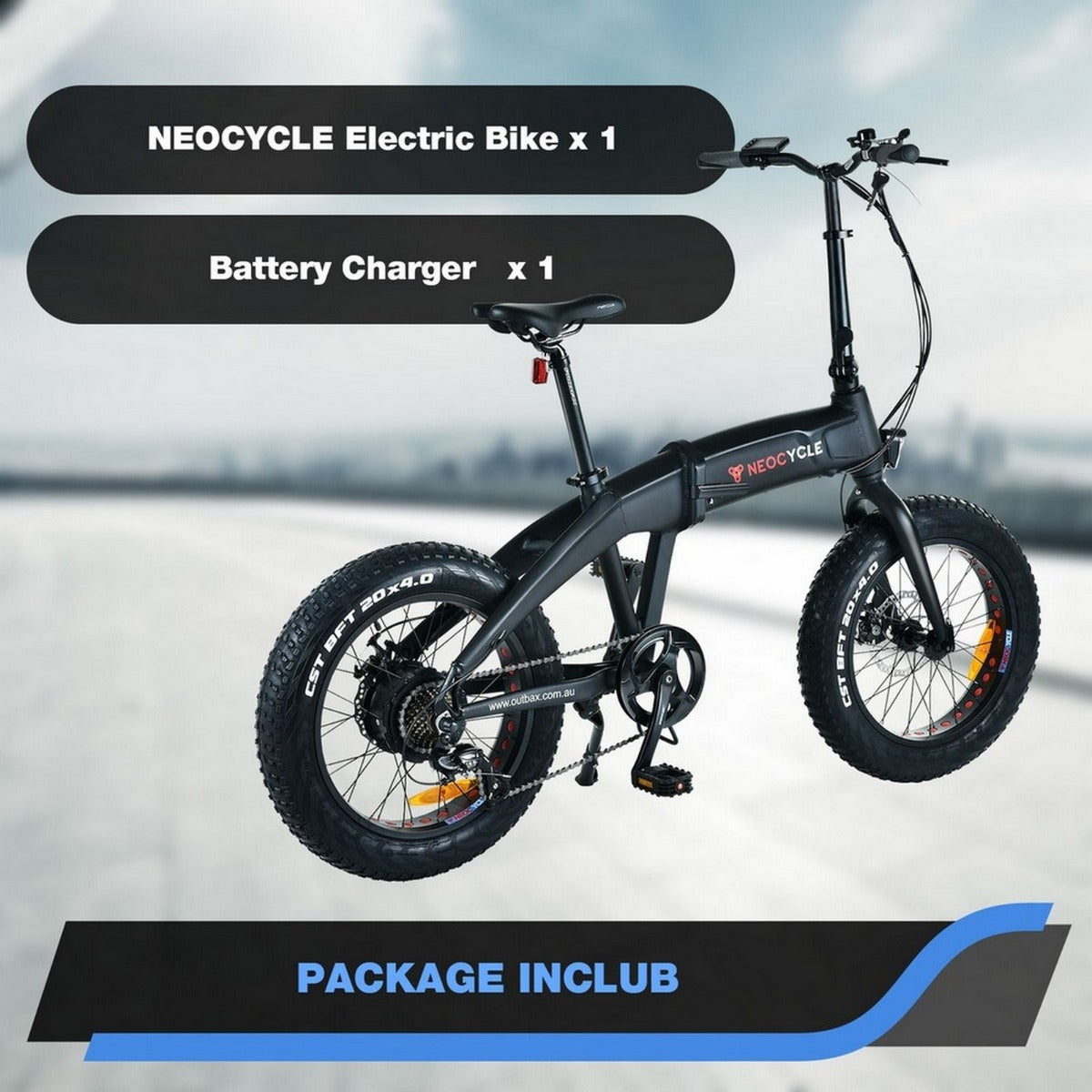 NEOCYCLE BMX Super Stealth - 48V MEDIUM Electric Bicycle 10Ah Lithium Battery