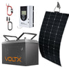 BUNDLE DEAL - VoltX 12V 100Ah Lithium Battery + 160W Solar Panel + 20A MPPT Controller with Cable