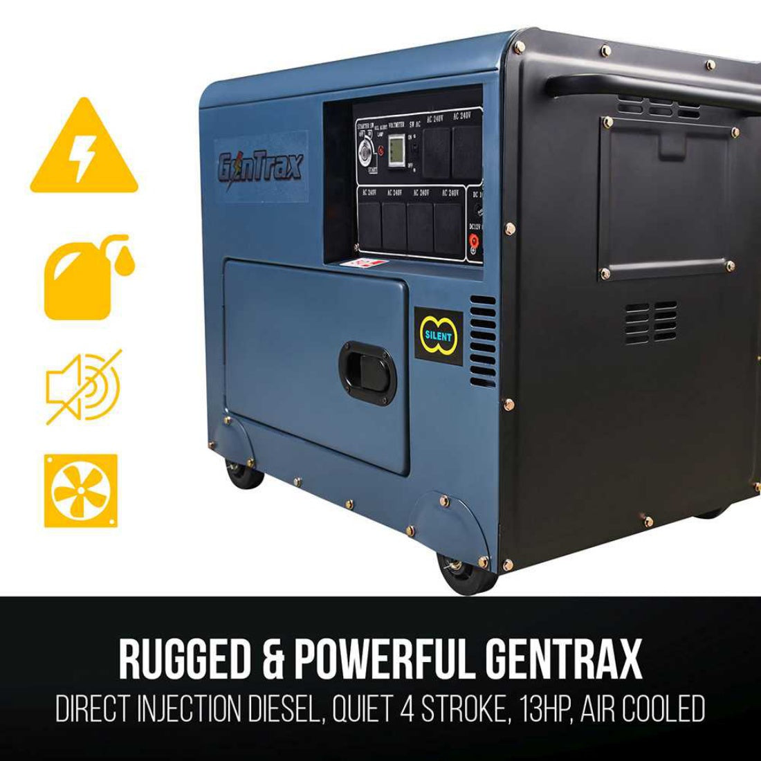 GenTrax Generator 8.4kVa 6Kw Diesel Generator