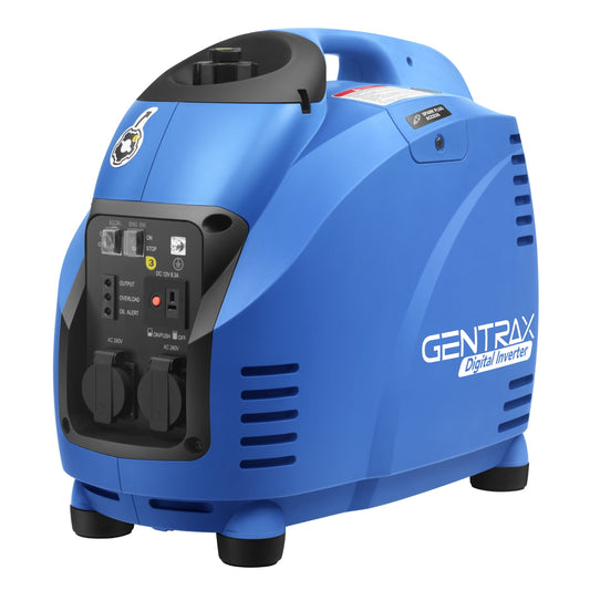 GenTrax 2.5kW Max 2.2kW Rated Pure Sine Wave Petrol Inverter Camping Generator