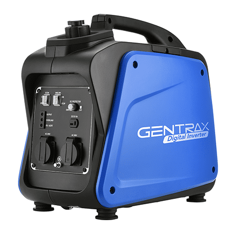 GenTrax 2.0kW Max 1.7kW Rated Pure Sine Wave Inverter Petrol Portable Camping Generator
